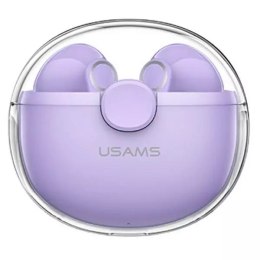 Usams Słuchawki Bluetooth 5.1 USAMS TWS BU series bezprzewodowe fioletowy/purple BHUBU02