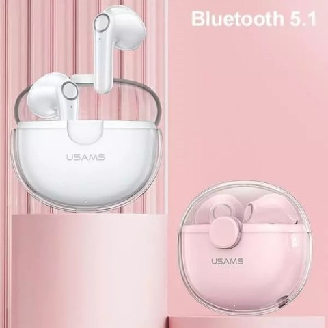 Usams Słuchawki Bluetooth 5.1 USAMS TWS BU series bezprzewodowe fioletowy/purple BHUBU02 Usams Słuchawki Bluetooth 5.1 USAMS TWS BU series bezprzewodowe fioletowy/purple BHUBU02