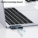 Usams USAMS Adapter HUB USB 3.0/USB-C/Micro SD szary/grey SJ491HUB01 (US-SJ491)