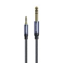 Usams USAMS Adapter audio jack 3,5mm - 6,35mm 1.2m czarny/black SJ539YP01 (US-SJ539)