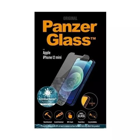 PanzerGlass Szkło PanzerGlass Standard Super+ do iPhone 12 Mini Antibacterial PanzerGlass Szkło PanzerGlass Standard Super+ do iPhone 12 Mini Antibacterial