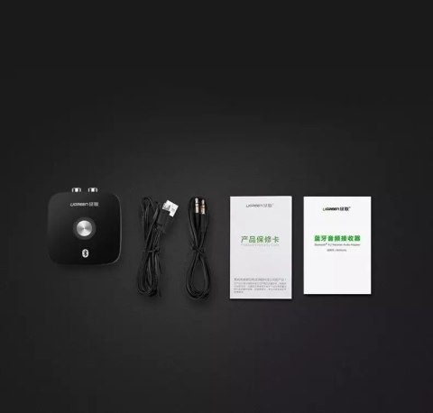 UGreen Adapter UGREEN odbiornik Bluetooth 5.1 aptX 2RCA / 3,5 mm mini jack czarny (40759) UGreen Adapter UGREEN odbiornik Bluetooth 5.1 aptX 2RCA / 3,5 mm mini jack czarny (40759)