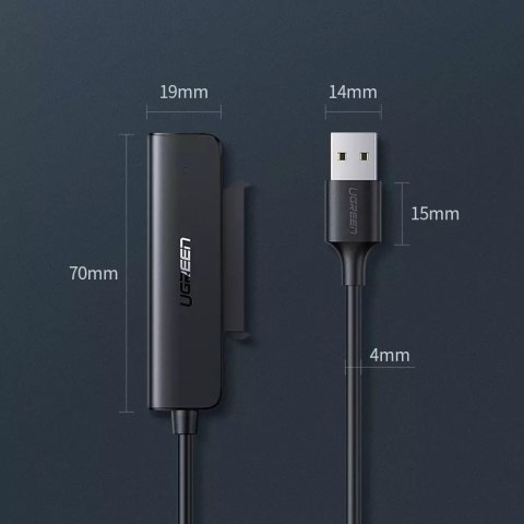 UGreen Adapter UGREEN przejściówka dysku HDD SSD 2,5'' SATA III 3.0 - USB 3.2 Gen 1 (SuperSpeed USB 5 Gbps) czarny (70609 CM321) UGreen Adapter UGREEN przejściówka dysku HDD SSD 2,5'' SATA III 3.0 - USB 3.2 Gen 1 (SuperSpeed USB 5 Gbps) czarny (70609 CM321)