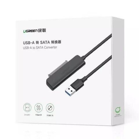 UGreen Adapter UGREEN przejściówka dysku HDD SSD 2,5'' SATA III 3.0 - USB 3.2 Gen 1 (SuperSpeed USB 5 Gbps) czarny (70609 CM321) UGreen Adapter UGREEN przejściówka dysku HDD SSD 2,5'' SATA III 3.0 - USB 3.2 Gen 1 (SuperSpeed USB 5 Gbps) czarny (70609 CM321)