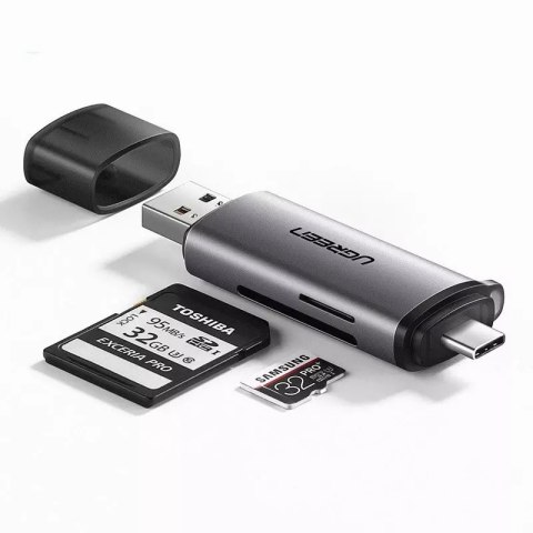 UGreen Czytnik kard UGREEN SD / micro SD na USB 3.0 / USB Typ C 3.0 szary (50706) UGreen Czytnik kard UGREEN SD / micro SD na USB 3.0 / USB Typ C 3.0 szary (50706)