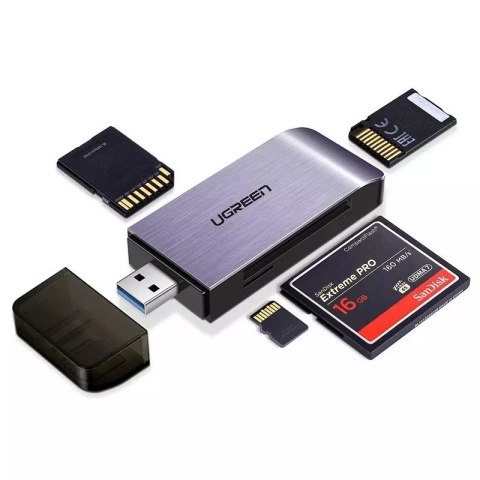 UGreen Czytnik kart UGREEN SD / micro SD / CF / MS na USB 3.0 szary (50541) UGreen Czytnik kart UGREEN SD / micro SD / CF / MS na USB 3.0 szary (50541)