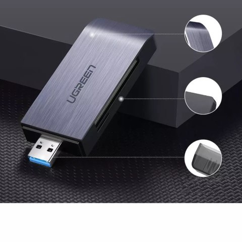 UGreen Czytnik kart UGREEN SD / micro SD / CF / MS na USB 3.0 szary (50541) UGreen Czytnik kart UGREEN SD / micro SD / CF / MS na USB 3.0 szary (50541)