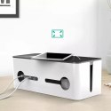UGreen Organizer do kabli UGREEN pudełko pojemnik na listwy L 42,5x17,5x15,5cm czarno-biały (LP110)