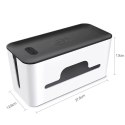 UGreen Organizer do kabli UGREEN pudełko pojemnik na listwy S 27,8x13x12,8cm czarno-biały (LP110)