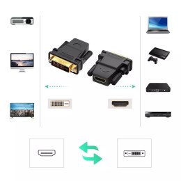 UGreen Przejściówka UGREEN HDMI (żeński) - DVI 24+1 (męski) FHD 60 Hz czarny (20124)