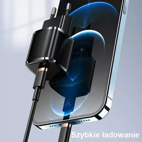Usams USAMS Ładowarka sieciowa 1x USB-C T36 mini 20W + kabel USB-C-Lightning biały/white PD3.0 Fast Charging XFKXLOGTL02 (US-CC124+US- Usams USAMS Ładowarka sieciowa 1x USB-C T36 mini 20W + kabel USB-C-Lightning biały/white PD3.0 Fast Charging XFKXLOGTL02 (US-CC124+US-