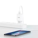 Usams USAMS Ładowarka sieciowa 1x USB T21 lightning biały/white 2,1A Fast Charging T21OCLN01
