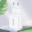 Usams USAMS Ładowarka sieciowa 2xUSB T24 2,1A biały /white (only head) CC90TC01 (US-CC090)
