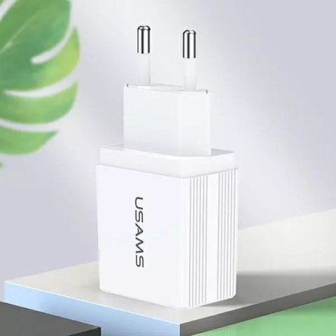 Usams USAMS Ładowarka sieciowa 2xUSB T24 2,1A biały /white (only head) CC90TC01 (US-CC090) Usams USAMS Ładowarka sieciowa 2xUSB T24 2,1A biały /white (only head) CC90TC01 (US-CC090)