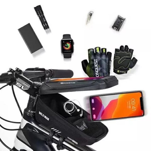 Wildman Etui/uchwyt rowerowy WILDMAN XS2 sakwa na ramę czarna/black Wildman Etui/uchwyt rowerowy WILDMAN XS2 sakwa na ramę czarna/black