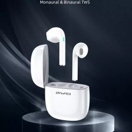 Awei AWEI Słuchawki Bluetooth 5.0 T28 TWS + stacja dokująca Białe