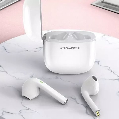 Awei AWEI Słuchawki Bluetooth 5.0 T28 TWS + stacja dokująca Białe Awei AWEI Słuchawki Bluetooth 5.0 T28 TWS + stacja dokująca Białe