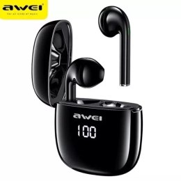 Awei AWEI Słuchawki bezprzewodowe Bluetooth 5.0 T28P TWS + stacja dokująca czarne