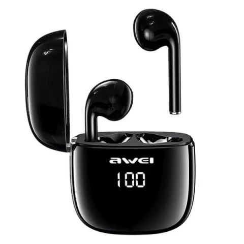 Awei AWEI Słuchawki bezprzewodowe Bluetooth 5.0 T28P TWS + stacja dokująca czarne Awei AWEI Słuchawki bezprzewodowe Bluetooth 5.0 T28P TWS + stacja dokująca czarne