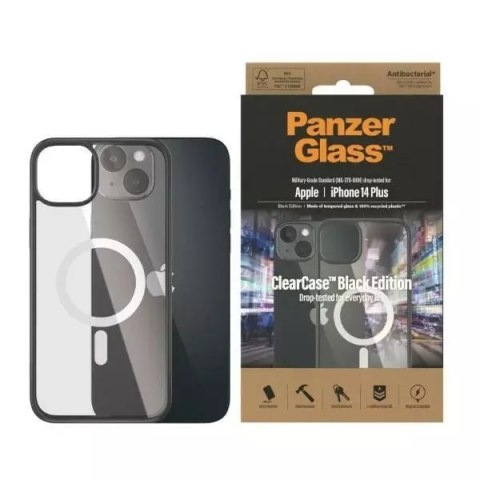 PanzerGlass Etui PanzerGlass ClearCase MagSafe do iPhone 14 Plus 6,7" Antibacterial czarny/black 0415 PanzerGlass Etui PanzerGlass ClearCase MagSafe do iPhone 14 Plus 6,7" Antibacterial czarny/black 0415
