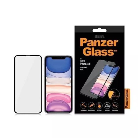 PanzerGlass Szkło PanzerGlass E2E Super+ do iPhone XR/11 Case Friendly czarny/black PanzerGlass Szkło PanzerGlass E2E Super+ do iPhone XR/11 Case Friendly czarny/black