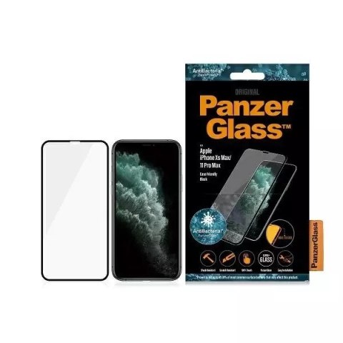 PanzerGlass Szkło PanzerGlass E2E Super+ do iPhone XS Max /11 Pro Max Case Friendly AntiBacterial czarny/black PanzerGlass Szkło PanzerGlass E2E Super+ do iPhone XS Max /11 Pro Max Case Friendly AntiBacterial czarny/black