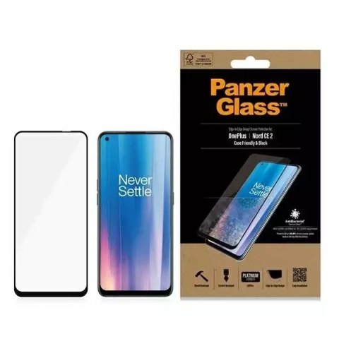 PanzerGlass Szkło hartowane PanzerGlass E2E Super+ do OnePlus Nord CE 2 Case Friendly czarny/black PanzerGlass Szkło hartowane PanzerGlass E2E Super+ do OnePlus Nord CE 2 Case Friendly czarny/black