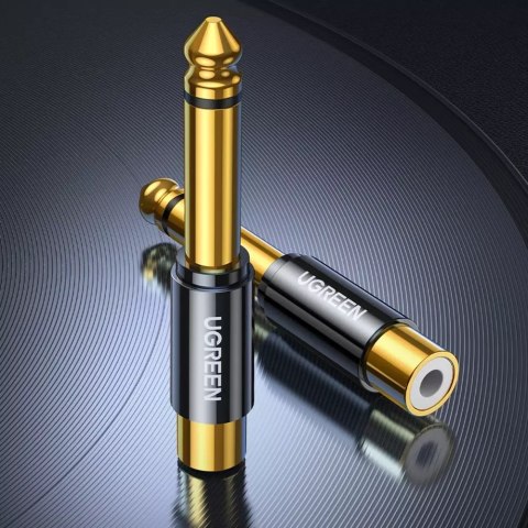 UGreen Adapter UGREEN przejściówka jack 6,35 mm (męski) na RCA (żeński) złoty (AV169 80731) UGreen Adapter UGREEN przejściówka jack 6,35 mm (męski) na RCA (żeński) złoty (AV169 80731)