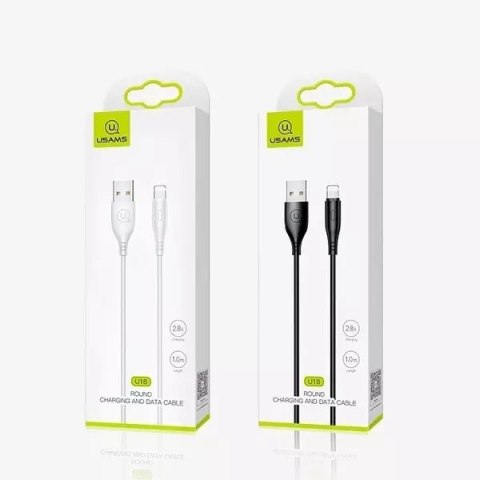 Usams USAMS Kabel U18 lightning 2A Fast Charge 1m czarny/black SJ266USB01 (US-SJ266) Usams USAMS Kabel U18 lightning 2A Fast Charge 1m czarny/black SJ266USB01 (US-SJ266)