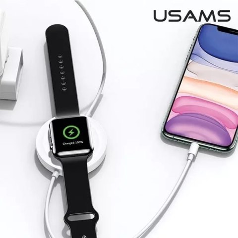 Usams USAMS Ładowarka indukcyjna US-CC096 10W z kablem lightning czarny/black CC96WH01 Usams USAMS Ładowarka indukcyjna US-CC096 10W z kablem lightning czarny/black CC96WH01