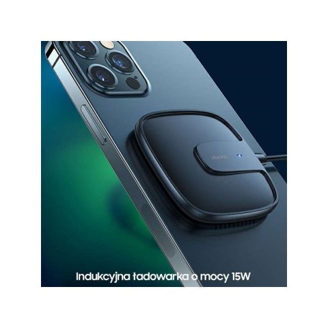 Usams USAMS Ładowarka indukcyjna US-CD159 magnetic W1 15W Extra-thin iPhone 12 series czarny/black CD159DZ01 Usams USAMS Ładowarka indukcyjna US-CD159 magnetic W1 15W Extra-thin iPhone 12 series czarny/black CD159DZ01