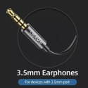 Usams USAMS Słuchawki EP-46 jack 3,5 mm czarny/black 1,2m HSEP4601