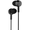 Usams USAMS Słuchawki stereo EP-12 czarny /black HSEP1201 jack 3,5mm