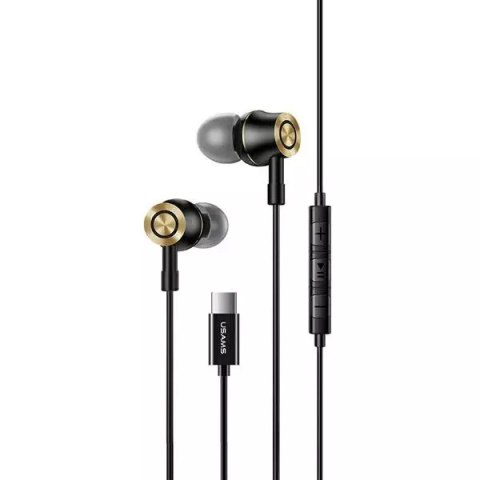 Usams USAMS Słuchawki stereo EP-43 metal USB-C czarny/black HSEP4301 Usams USAMS Słuchawki stereo EP-43 metal USB-C czarny/black HSEP4301