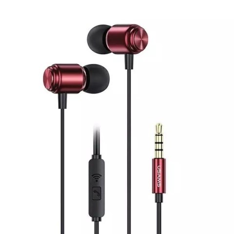 Usams USAMS Słuchawki stereo EP-44 jack 3.5mm czerwony/red HSEP4402 (US-SJ548) Usams USAMS Słuchawki stereo EP-44 jack 3.5mm czerwony/red HSEP4402 (US-SJ548)