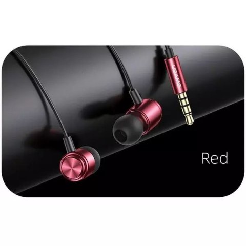 Usams USAMS Słuchawki stereo EP-44 jack 3.5mm czerwony/red HSEP4402 (US-SJ548) Usams USAMS Słuchawki stereo EP-44 jack 3.5mm czerwony/red HSEP4402 (US-SJ548)