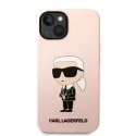Karl Lagerfeld Etui Karl Lagerfeld KLHMP14MSNIKBCP do iPhone 14 Plus 6,7" hardcase Silicone Ikonik Magsafe różowy/pink