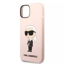 Karl Lagerfeld Etui Karl Lagerfeld KLHMP14MSNIKBCP do iPhone 14 Plus 6,7" hardcase Silicone Ikonik Magsafe różowy/pink