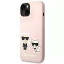 Karl Lagerfeld Etui Karl Lagerfeld KLHMP14MSSKCI do iPhone 14 Plus 6,7" hardcase Silicone Karl & Choupette Magsafe jasnoróżowy/light pink
