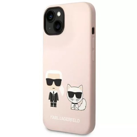 Karl Lagerfeld Etui Karl Lagerfeld KLHMP14MSSKCI do iPhone 14 Plus 6,7" hardcase Silicone Karl & Choupette Magsafe jasnoróżowy/light pink Karl Lagerfeld Etui Karl Lagerfeld KLHMP14MSSKCI do iPhone 14 Plus 6,7" hardcase Silicone Karl & Choupette Magsafe jasnoróżowy/light pink