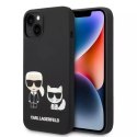 Karl Lagerfeld Etui Karl Lagerfeld KLHMP14MSSKCK do iPhone 14 Plus 6,7" hardcase Liquid Silicone Karl & Choupette Magsafe czarny/black