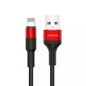 Usams USAMS Kabel pleciony U5 2A lightning czerwony/red 1,2m SJ220IP02 (US-SJ220)