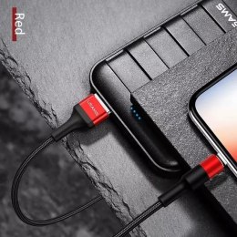 Usams USAMS Kabel pleciony U5 2A lightning czerwony/red 1,2m SJ220IP02 (US-SJ220)