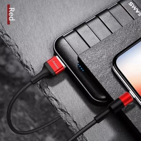 Usams USAMS Kabel pleciony U5 2A lightning czerwony/red 1,2m SJ220IP02 (US-SJ220) Usams USAMS Kabel pleciony U5 2A lightning czerwony/red 1,2m SJ220IP02 (US-SJ220)