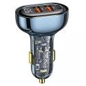 Usams USAMS Ładowarka samochodowa 2xUSB+1xUSB-C 80W Fast Charge niebieski/blue CC159CC02 (US-CC159)