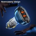 Usams USAMS Ładowarka samochodowa 2xUSB+1xUSB-C 80W Fast Charge niebieski/blue CC159CC02 (US-CC159)