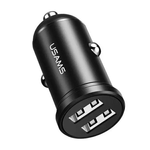 Usams USAMS Ładowarka samochodowa 2xUSB 2,4A Mini czarny/black CC114TC01 (US-CC114) Usams USAMS Ładowarka samochodowa 2xUSB 2,4A Mini czarny/black CC114TC01 (US-CC114)