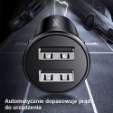 Usams USAMS Ładowarka samochodowa 2xUSB 2,4A Mini czarny/black CC114TC01 (US-CC114)