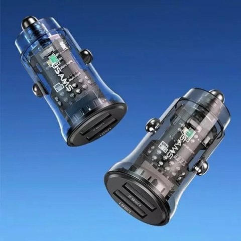 Usams USAMS Ładowarka samochodowa C31 3A 2xUSB-A Fast Charge niebieski/blue CC162CC02 (US-CC162) Usams USAMS Ładowarka samochodowa C31 3A 2xUSB-A Fast Charge niebieski/blue CC162CC02 (US-CC162)