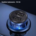 Usams USAMS Ładowarka samochodowa C31 3A 2xUSB-A Fast Charge niebieski/blue CC162CC02 (US-CC162)